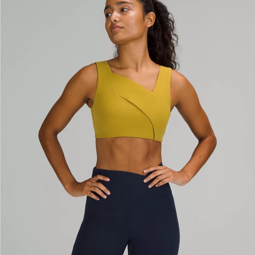 Lululemon Nulu Cross-Front Mustard Sports Bra